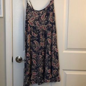 Floral, paisley mini dress.